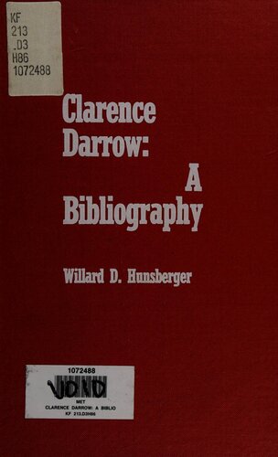 Clarence Darrow: A Bibliography