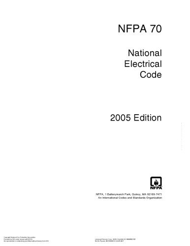 National Electrical Code 2005 Softcover Version