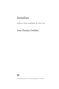 Jornalero : Being a Day Laborer in the USA
