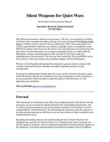 Silent Weapons for Quiet Wars