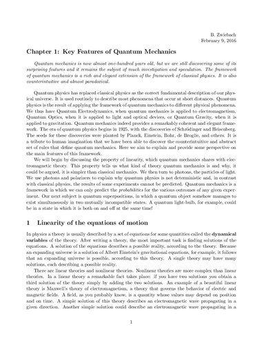 Quantum Physics I: Lecture Notes
