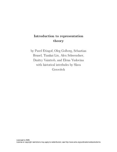 Introduction to Representation Theory