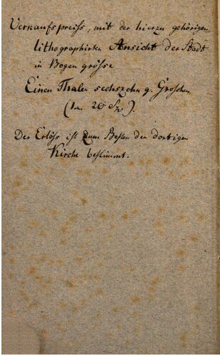 Geschichte der Kreis-Stadt Calau im Markgraftume Niederlausitz