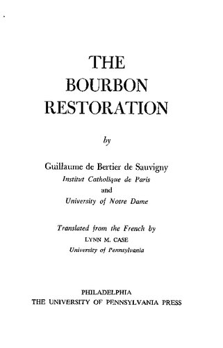 The Bourbon Restoration