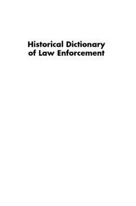Historical Dictionary of Law Enforcement