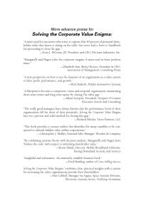 Solving the Corporate Value Enigma : A System to Unlock Shareholder Value