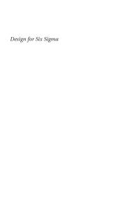 Design for Six Sigma : Launching New Products and Services Without Failure