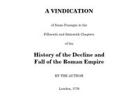 Vindication of Some Passages in the 15th and 16th Chapters