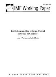 Institutions and the External Capital Structure of Countries