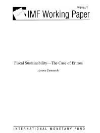 Fiscal Sustainability : The Case of Eritrea