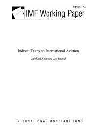 Indirect Taxes on International Aviation