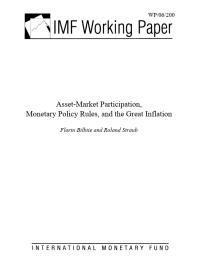 Asset Market Participation, Monetary Policy Rules, and the Great Inflation