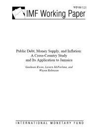 Public Debt, Money Supply, and Inflation : A Cross-Country Study and its Application to Jamaica