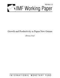 Growth and Productivity in Papua New Guinea