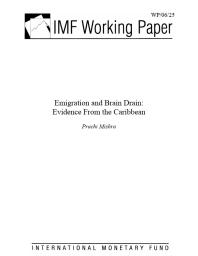 Emigration and Brain Drain : Evidence from the Caribbean