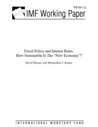 Fiscal Policy and Interest Rates--How Sustainable Is the 