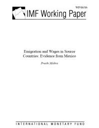 Emigration and Wages in Source Countries : Evidence from Mexico