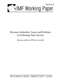 Revenue Authorities : Issues and Problems in Evaluating Their Success