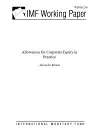 Allowances for Corporate Equity in Practice