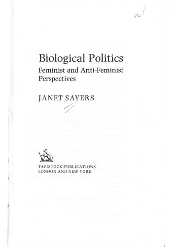 Biological politics : feminist and anti-feminist perspectives