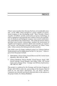 China's Arms Sales : Motivations and Implications