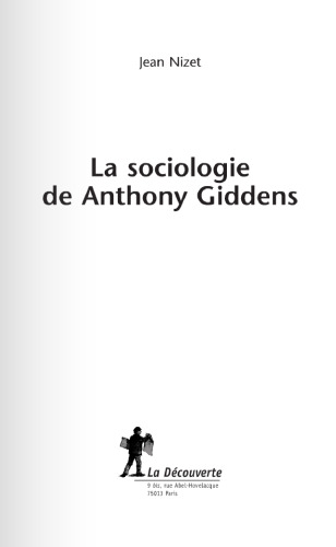 La sociologie de Anthony Giddens