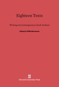 Eighteen Texts : Writings by Contemporary Greek Authors