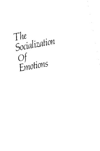 The Socialization of Emotions