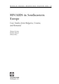 HIV/AIDS in Southeastern Europe : Case Studies from Bulgaria, Croatia, and Romania