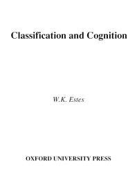 Classification and Cognition