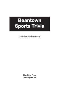 Beantown Sports Trivia : The All Boston Sports Challenge