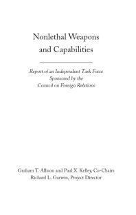 Nonlethal Weapons and Capabilities