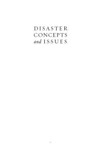 Disaster Concepts and Issues : A Guide for Social Work Education and Practice