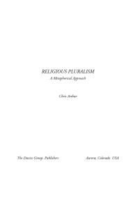 Religious Pluralism : A Metaphorical Approach
