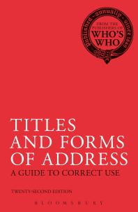 Titles and Forms of Address: A Guide to Correct Use