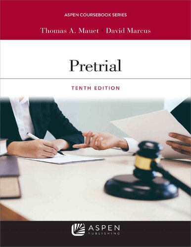 Pretrial (Aspen Coursebook Series)