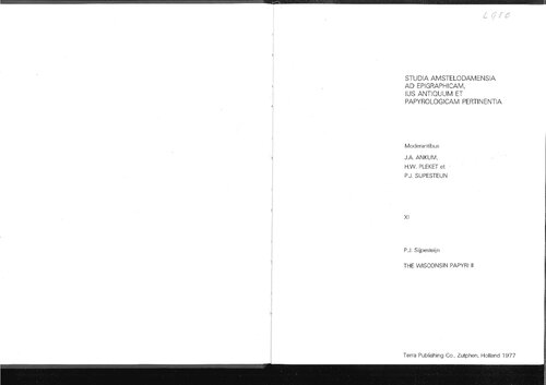 The Wisconsin Papyri