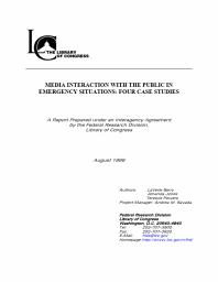 Media Interaction With the Public in Emergency Situations : Four Case Studies