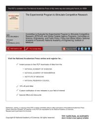 The Experimental Program to Stimulate Competitive Research