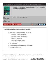 Frontiers of Engineering : Reports on Leading-Edge Engineering from the 2013 Symposium