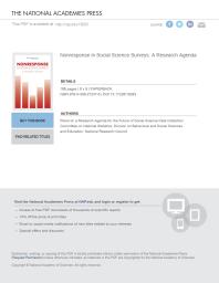 Nonresponse in Social Science Surveys : A Research Agenda