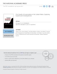 The Growth of Incarceration in the United States : Exploring Causes and Consequences