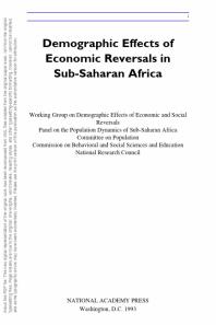 Demographic Effects of Economic Reversals in Sub-Saharan Africa