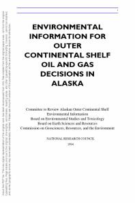Environmental Information for Outer Continental Shelf Oil and Gas Decisions in Alaska