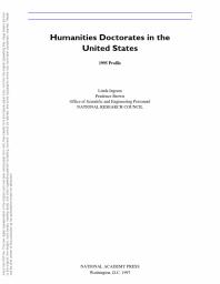 Humanities Doctorates in the United States : 1995 Profile