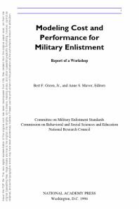 Modeling Cost and Performance for Military Enlistment : Report of a Workshop