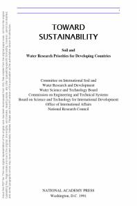 Toward Sustainability : Soil and Water Research Priorities for Developing Countries