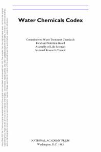 Water Chemicals Codex