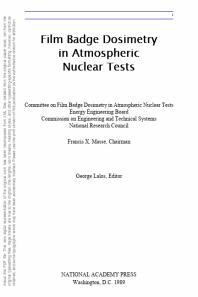 Film Badge Dosimetry in Atmospheric Nuclear Tests