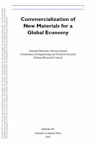 Commercialization of New Materials for a Global Economy
